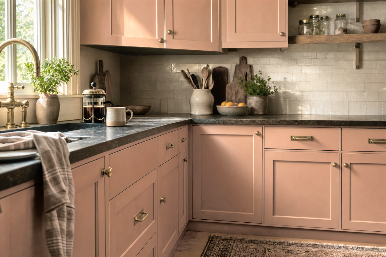 Nutmeg by Benjamin Moore on cabinets