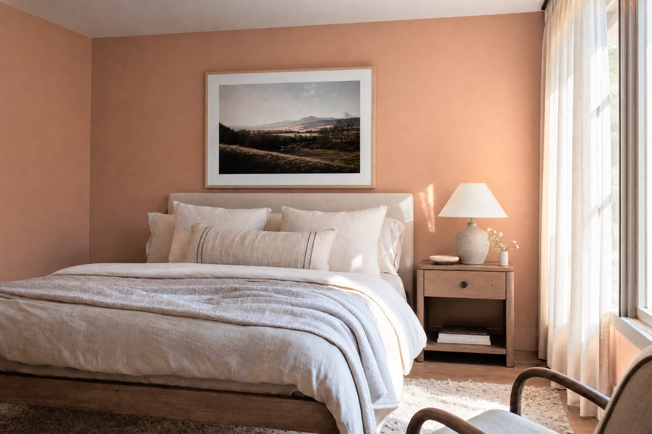 Roman Shade by Benjamin Moore on interiors