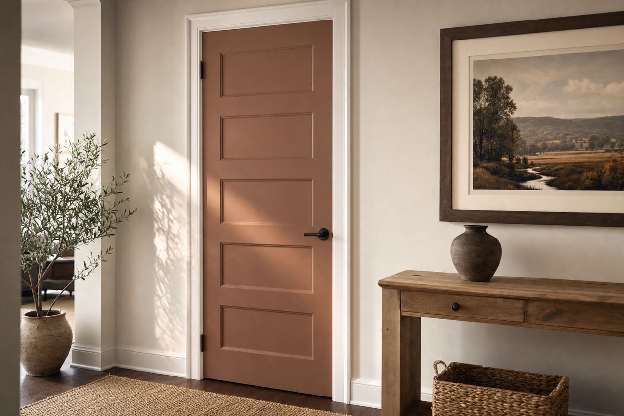 Fresh Brew by Benjamin Moore on interior-doors