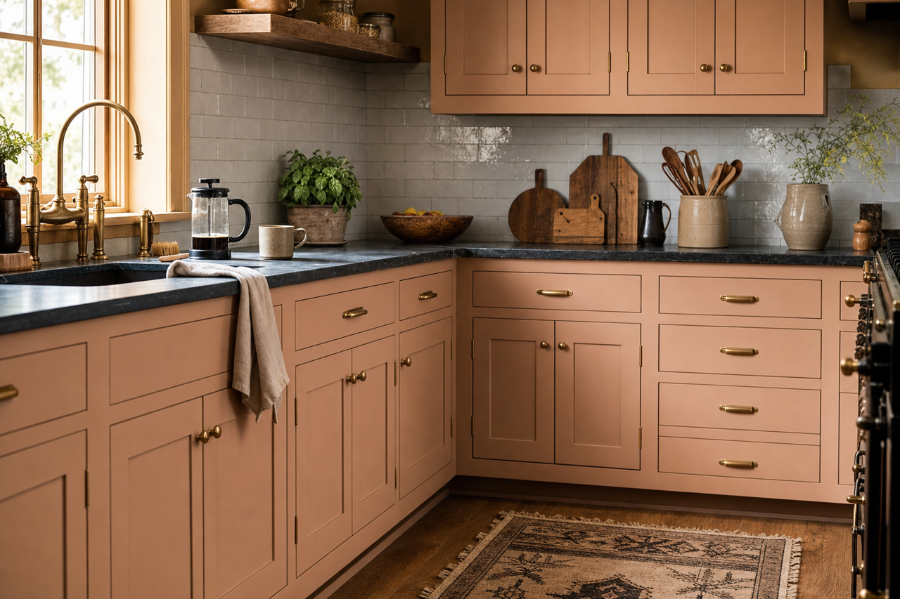 Cedar Ridge by Benjamin Moore on cabinets