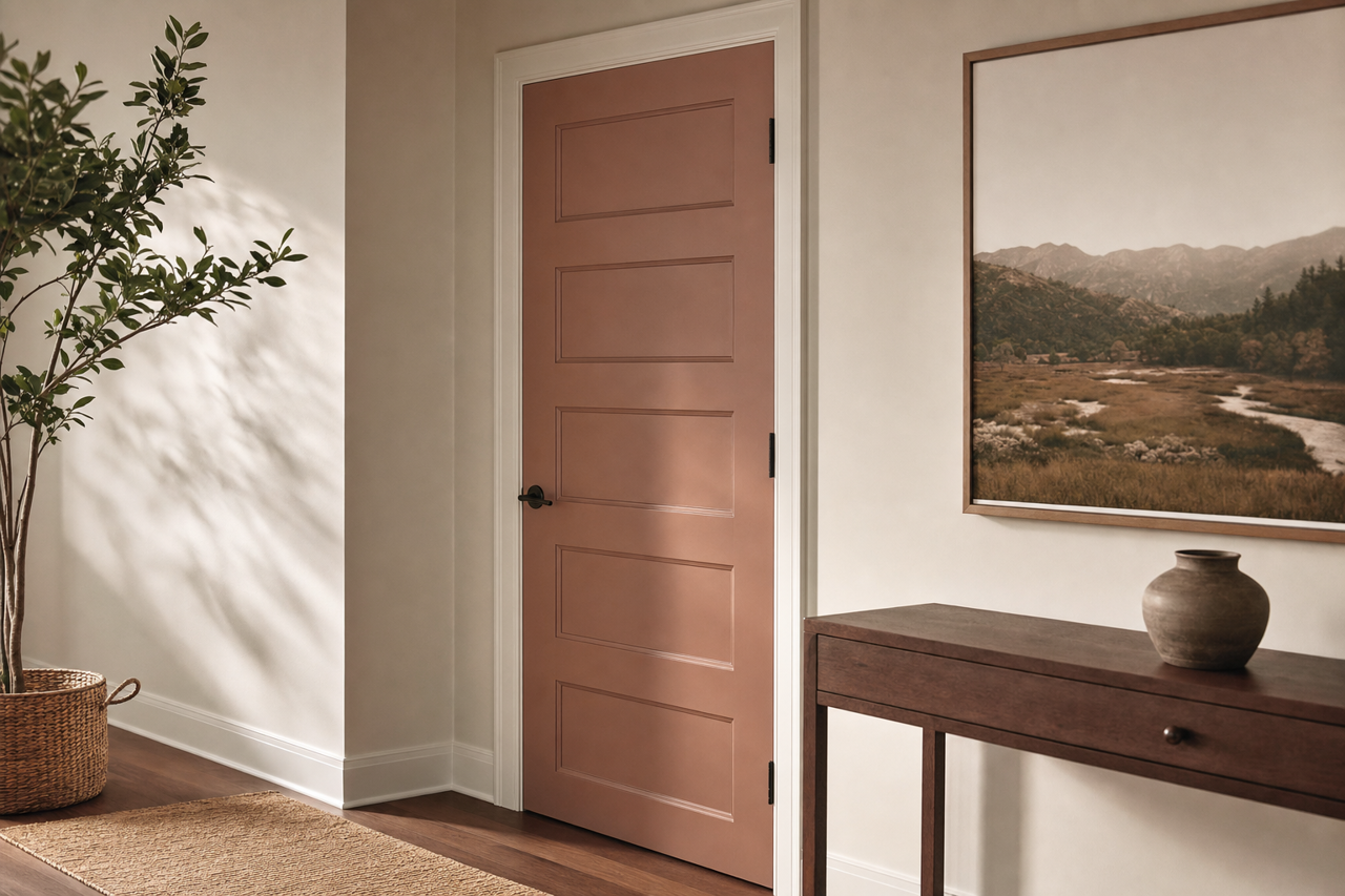 Sorrel Brown by Benjamin Moore on interior-doors