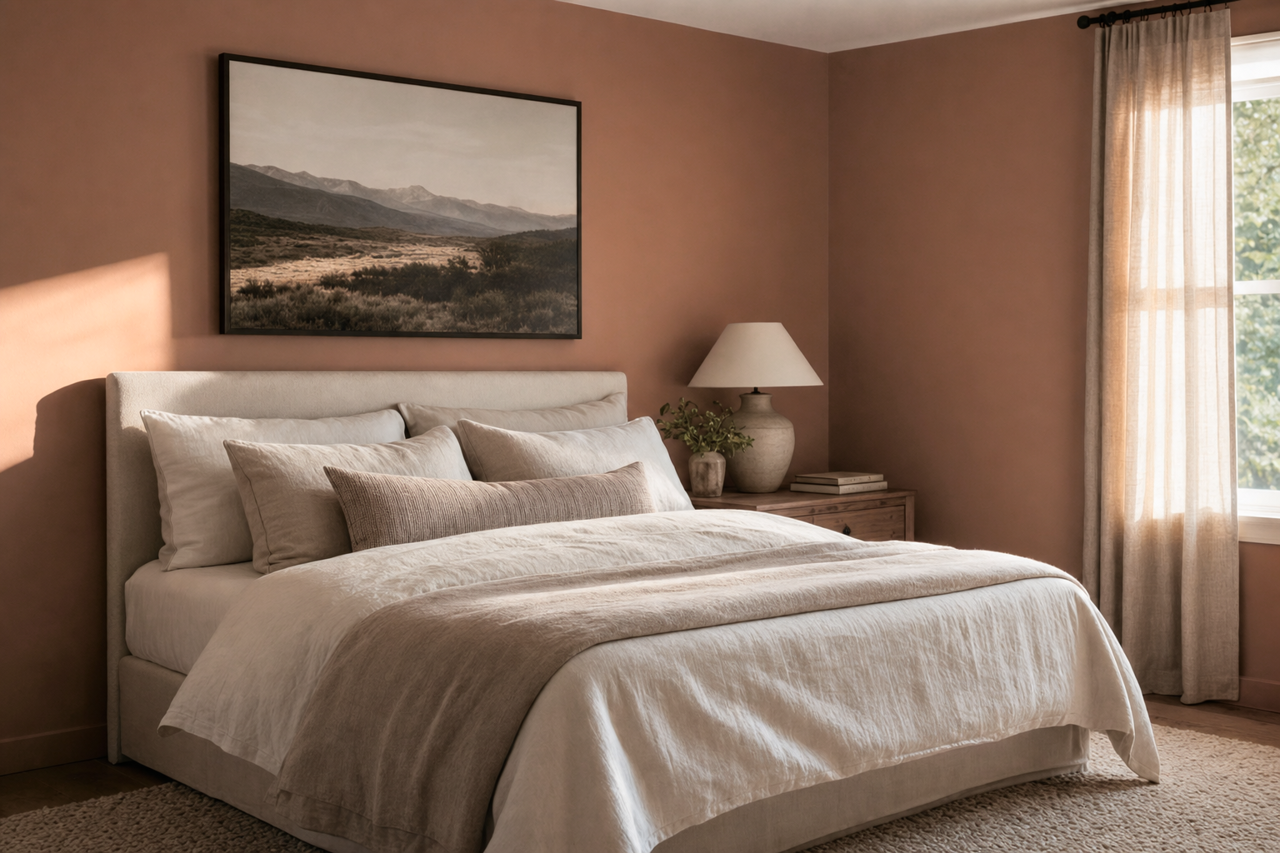 Sorrel Brown by Benjamin Moore on interiors
