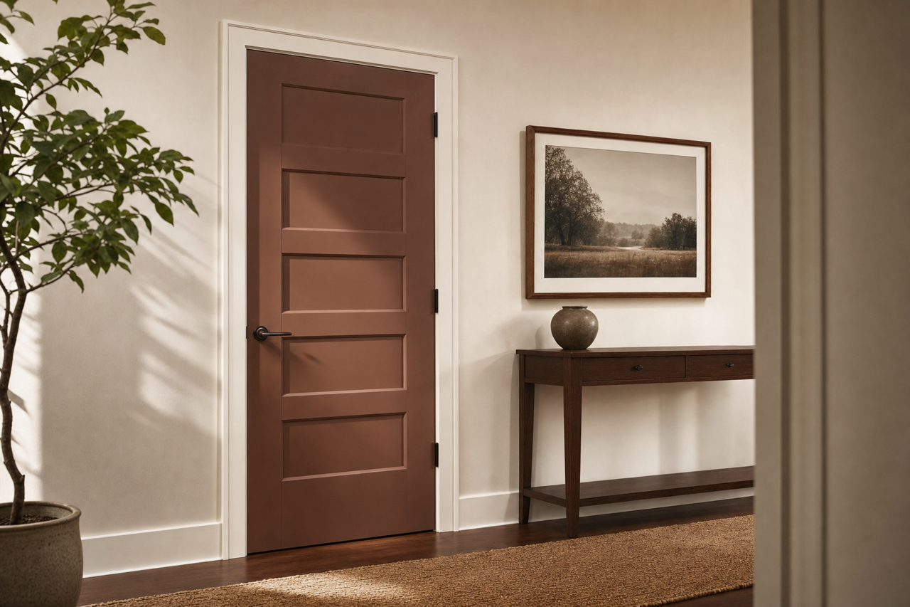 Raisin by Benjamin Moore on interior-doors