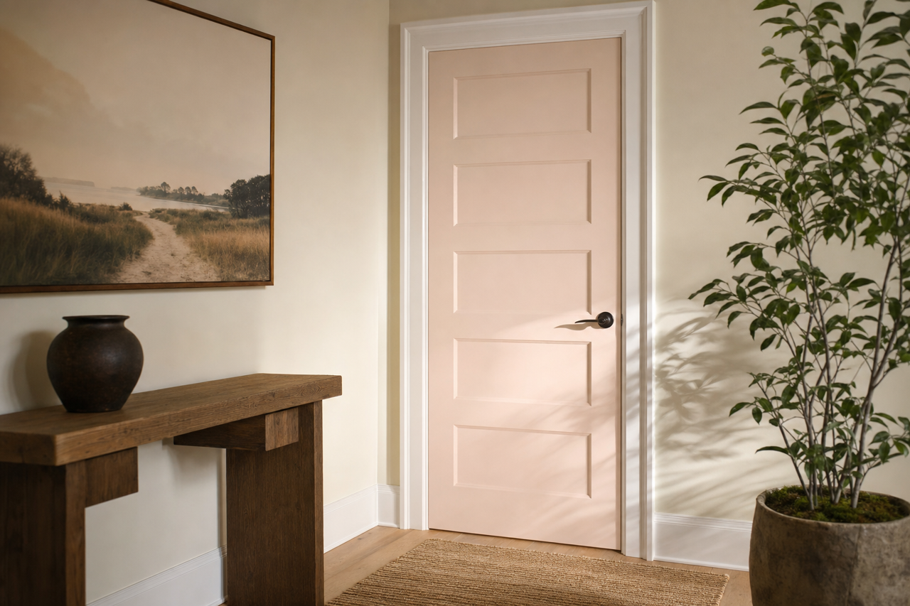 Wild Aster by Benjamin Moore on interior-doors