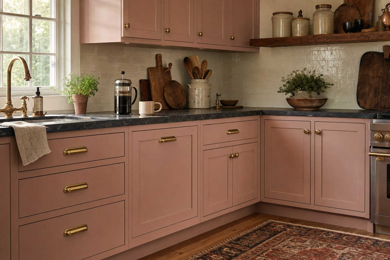 Monet by Benjamin Moore on cabinets