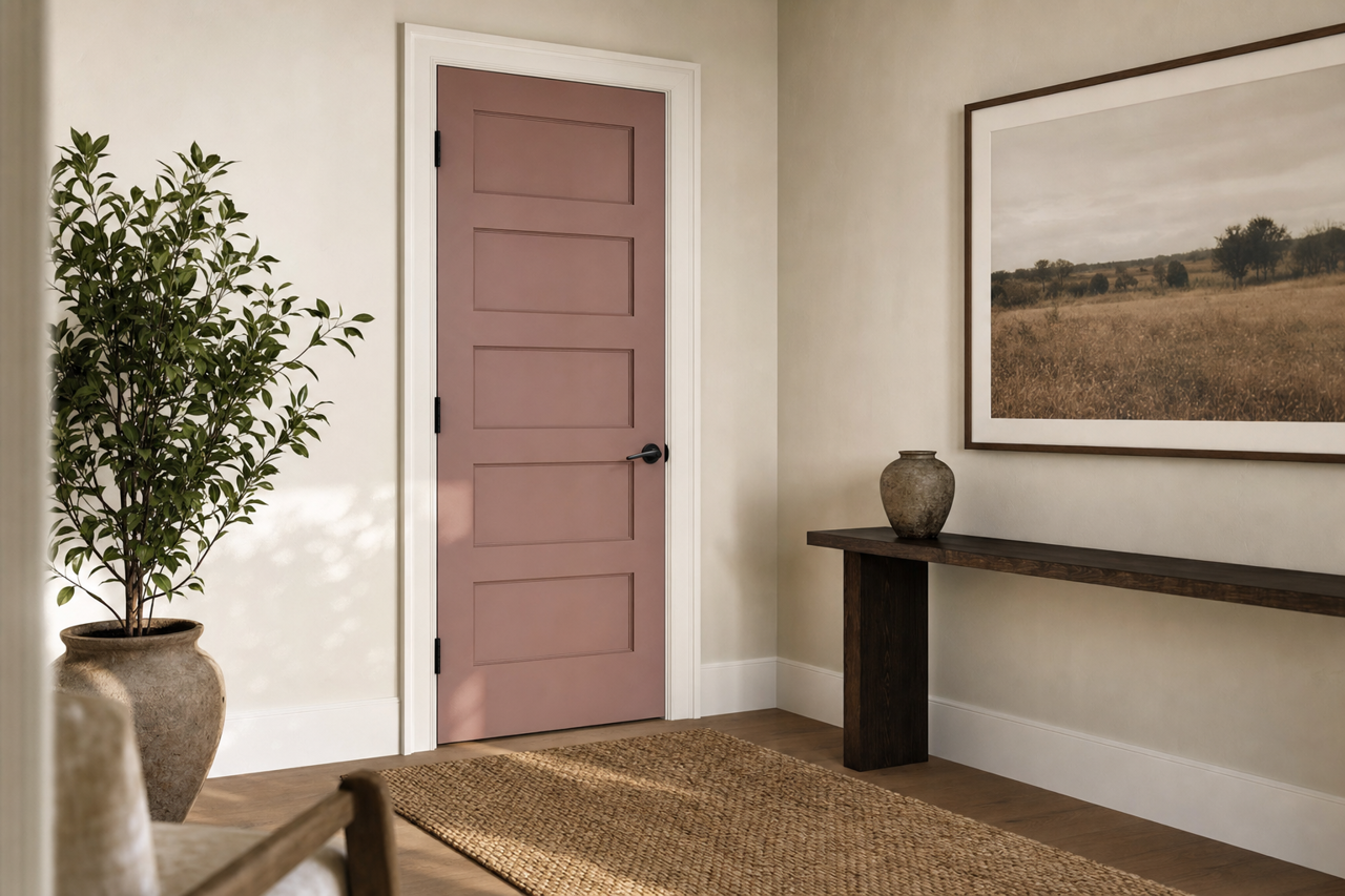 Barberry by Benjamin Moore on interior-doors