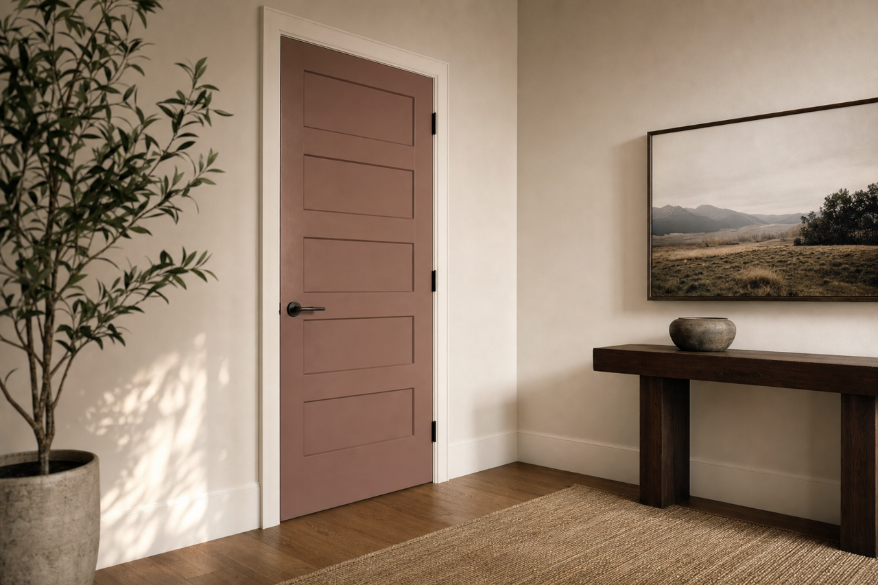 Sequoia by Benjamin Moore on interior-doors