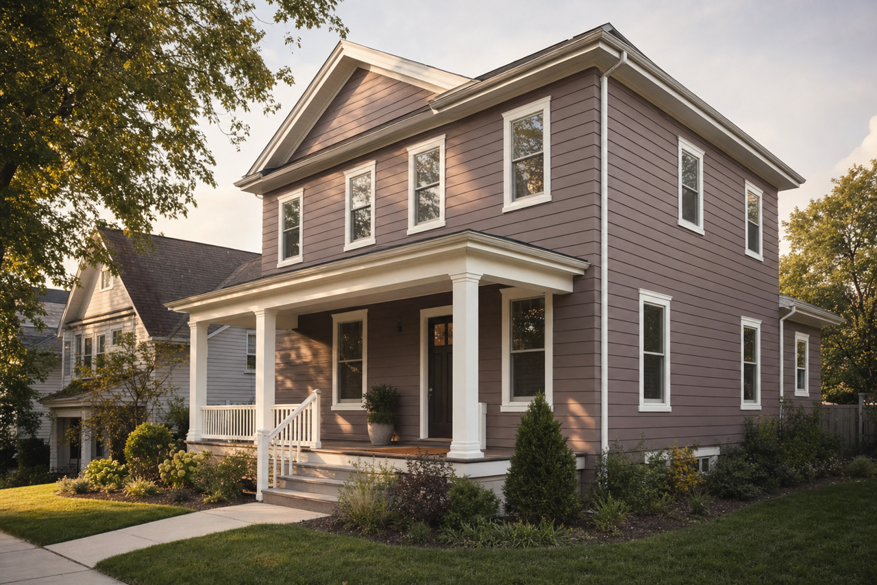 Mink by Benjamin Moore on exterior