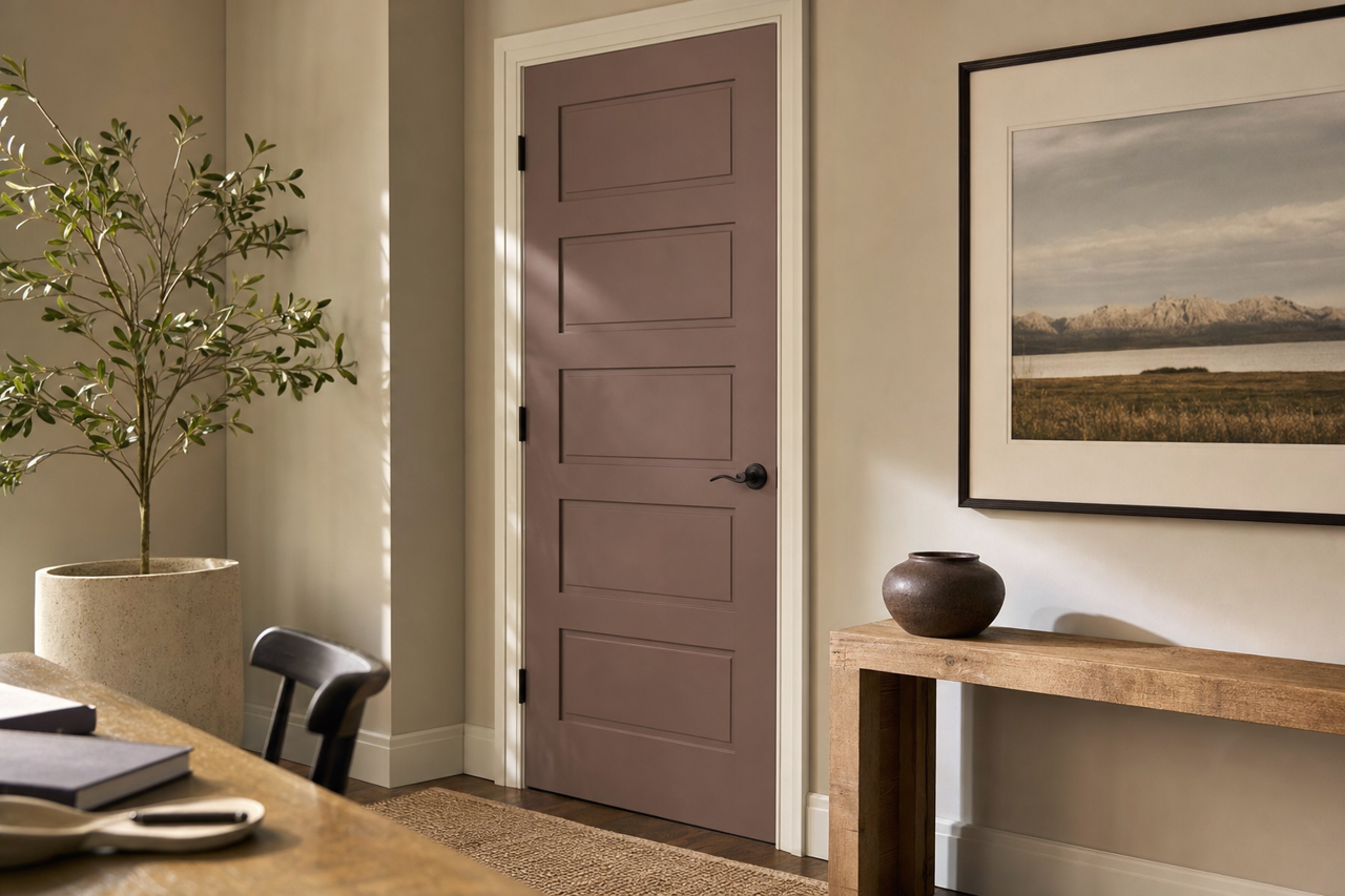 Mink by Benjamin Moore on interior-doors