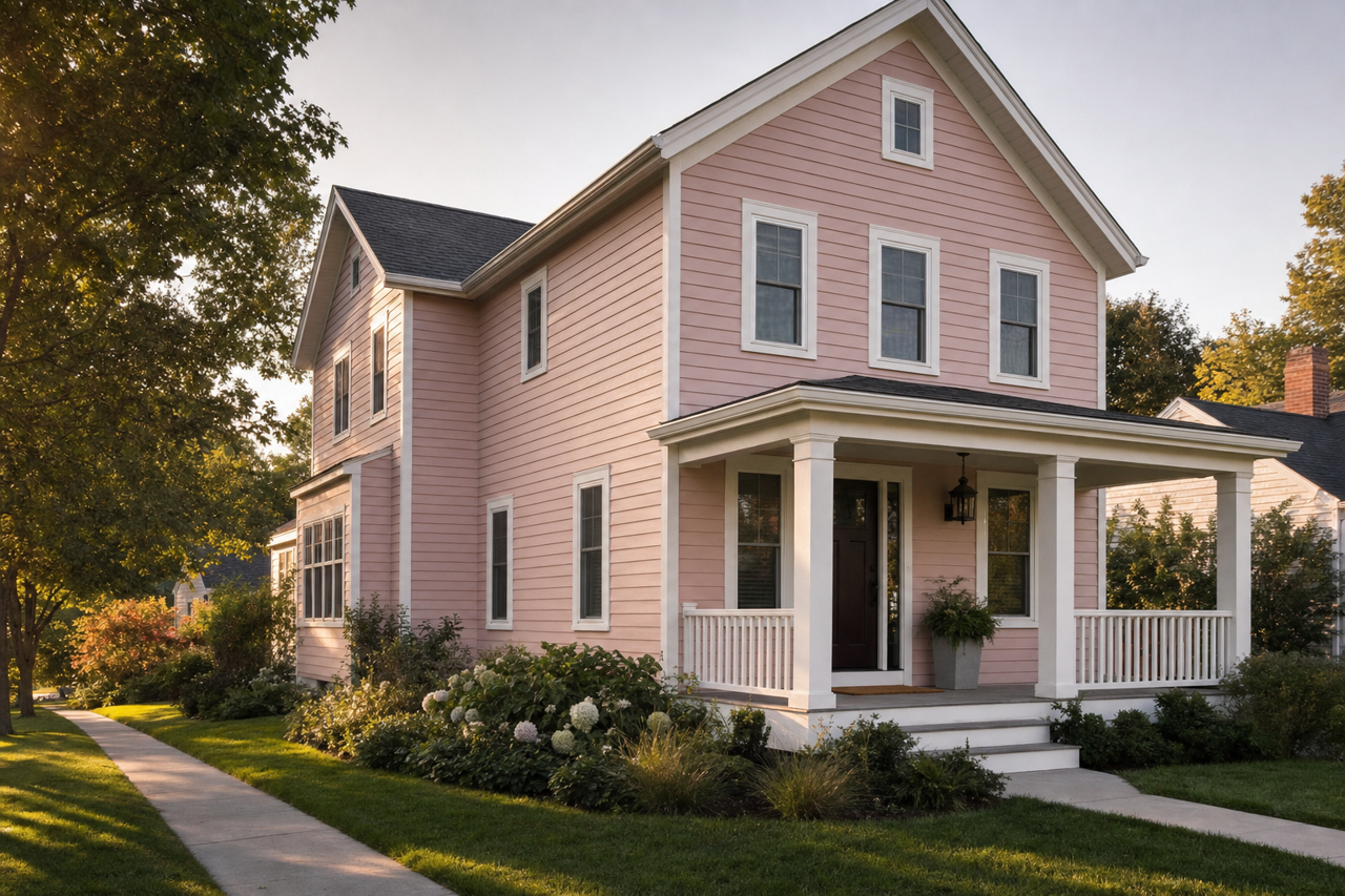 Rose Lace by Benjamin Moore on exterior
