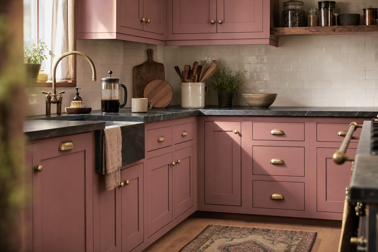 Bourbon Street by Benjamin Moore on cabinets