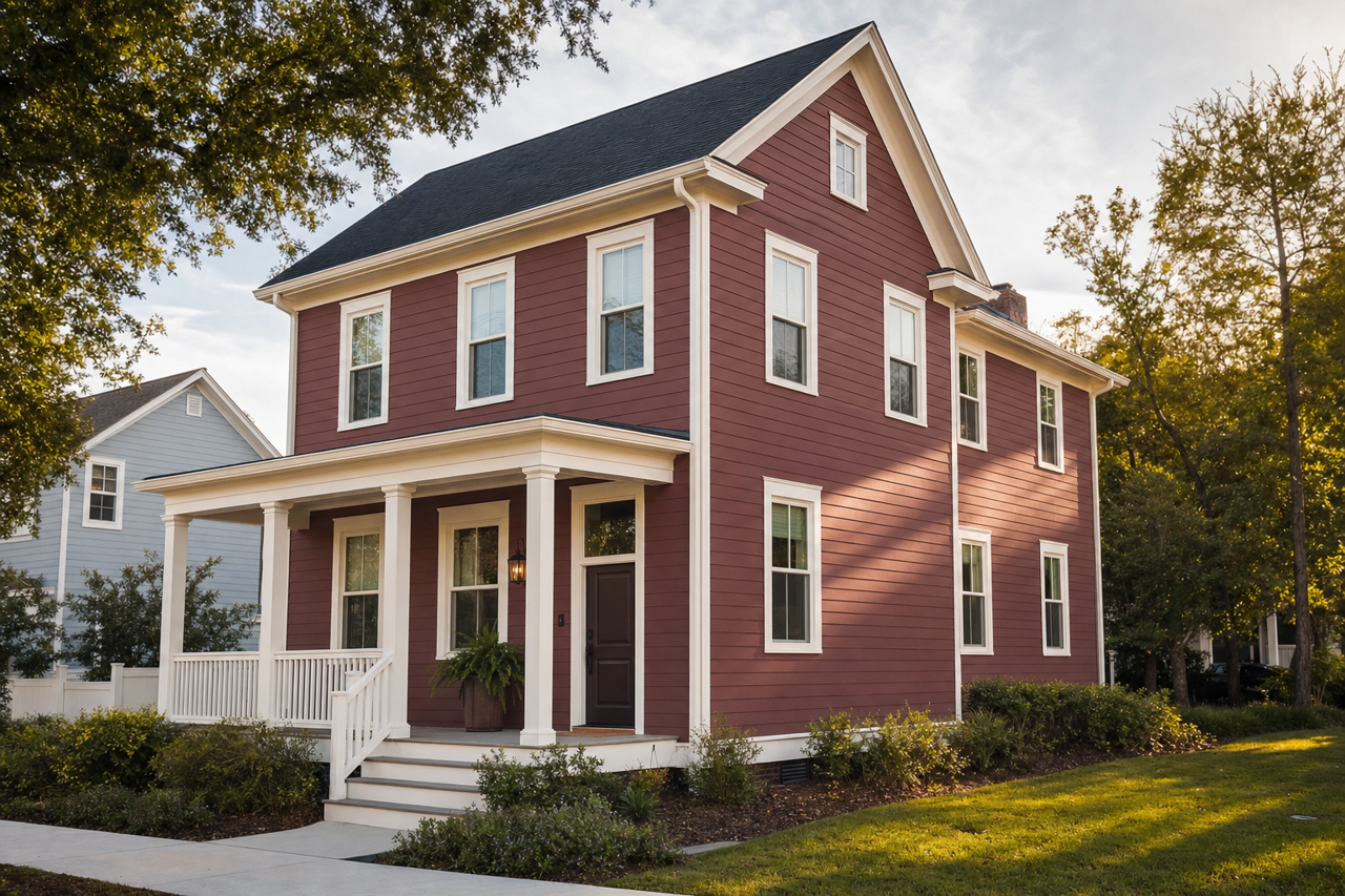 Beaujolais by Benjamin Moore on exterior