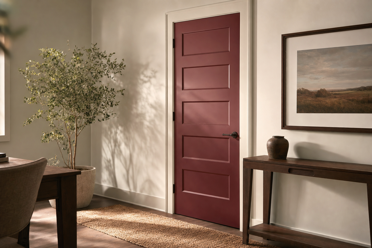 Beaujolais by Benjamin Moore on interior-doors