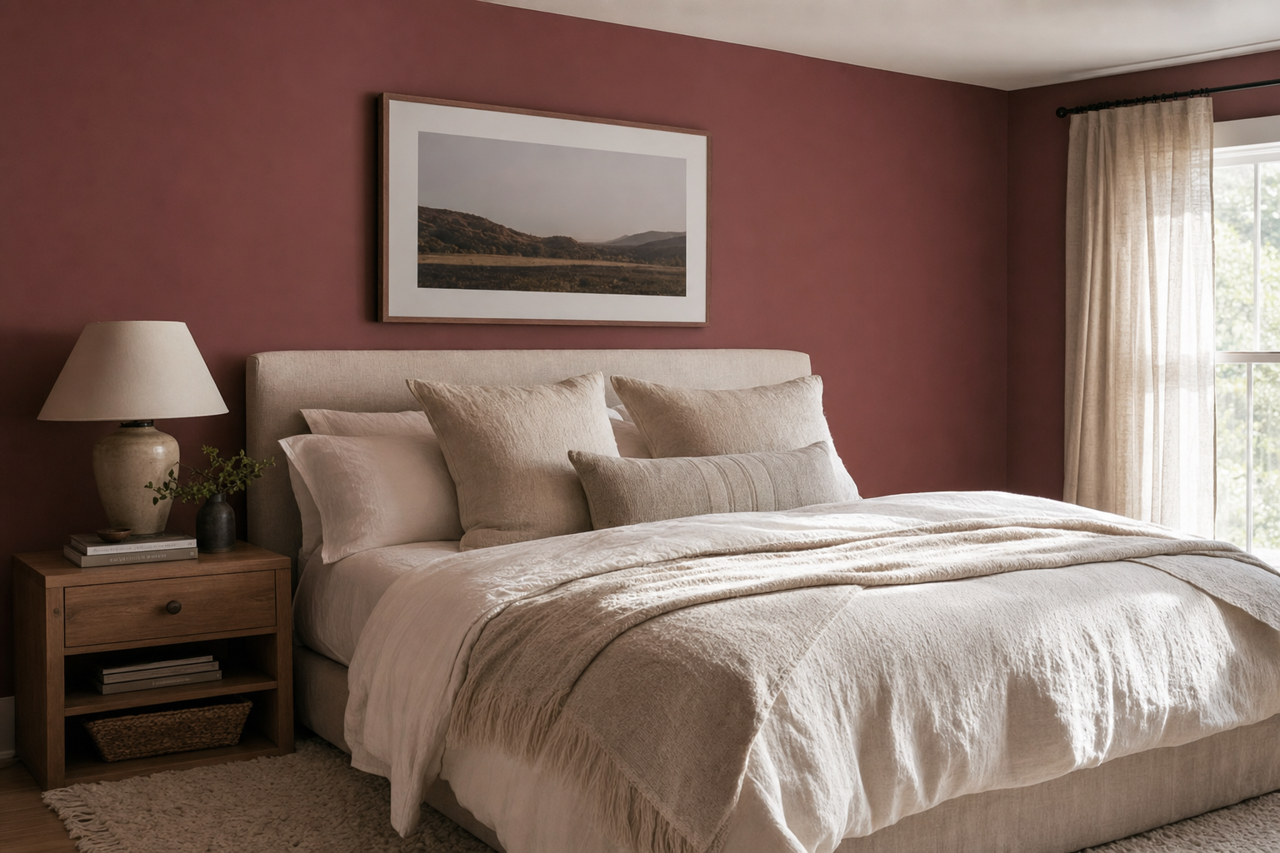 Beaujolais by Benjamin Moore on interiors