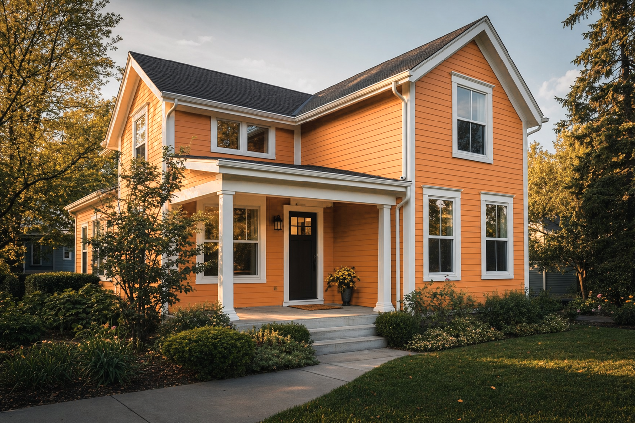 Pumpkin by Benjamin Moore on exterior