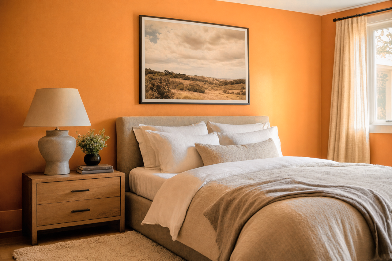 Pumpkin by Benjamin Moore on interiors