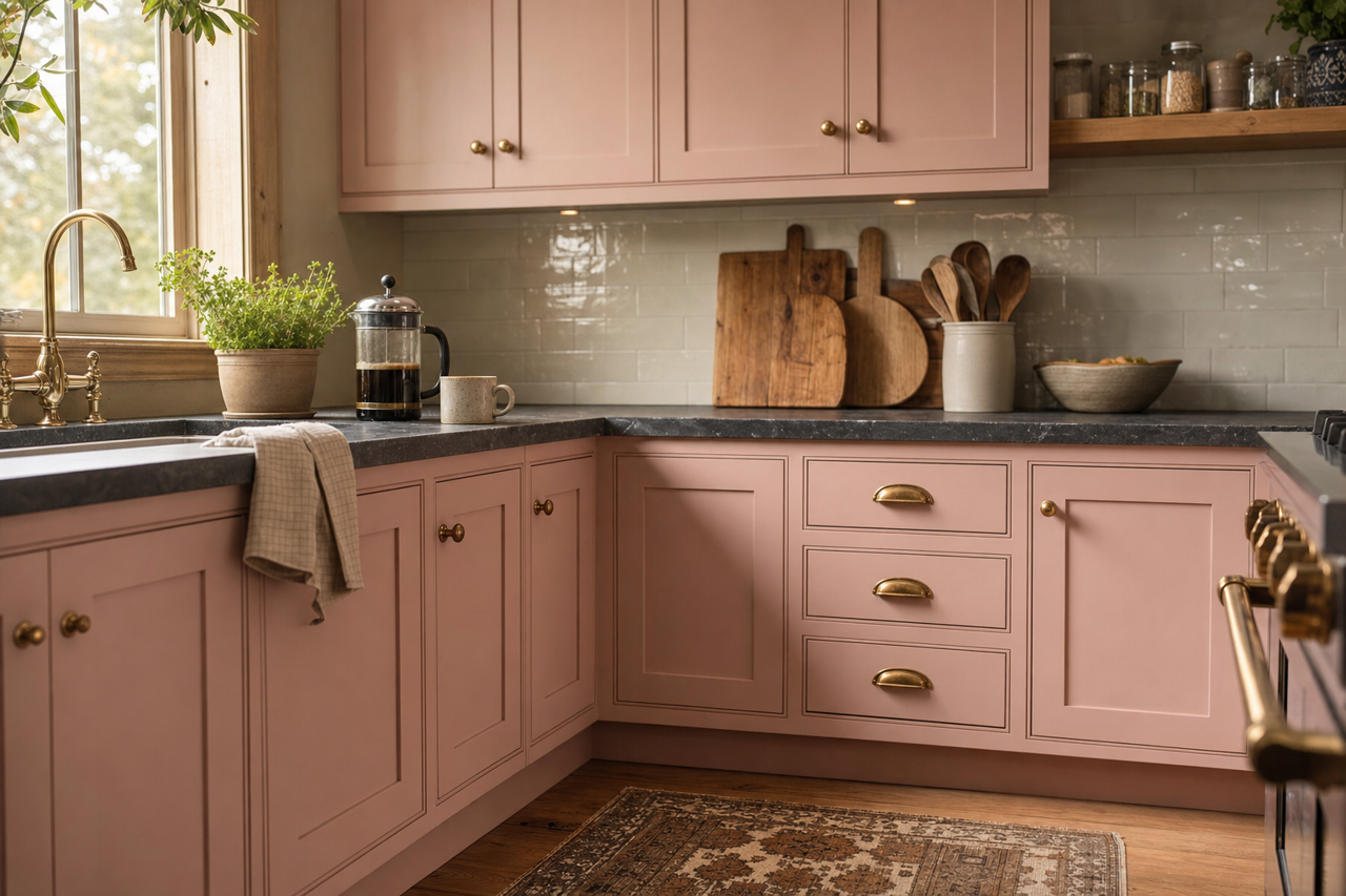 Victoriana by Benjamin Moore on cabinets