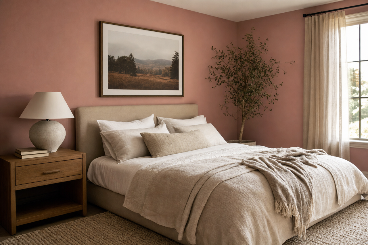 Mauve Mist by Benjamin Moore on interiors