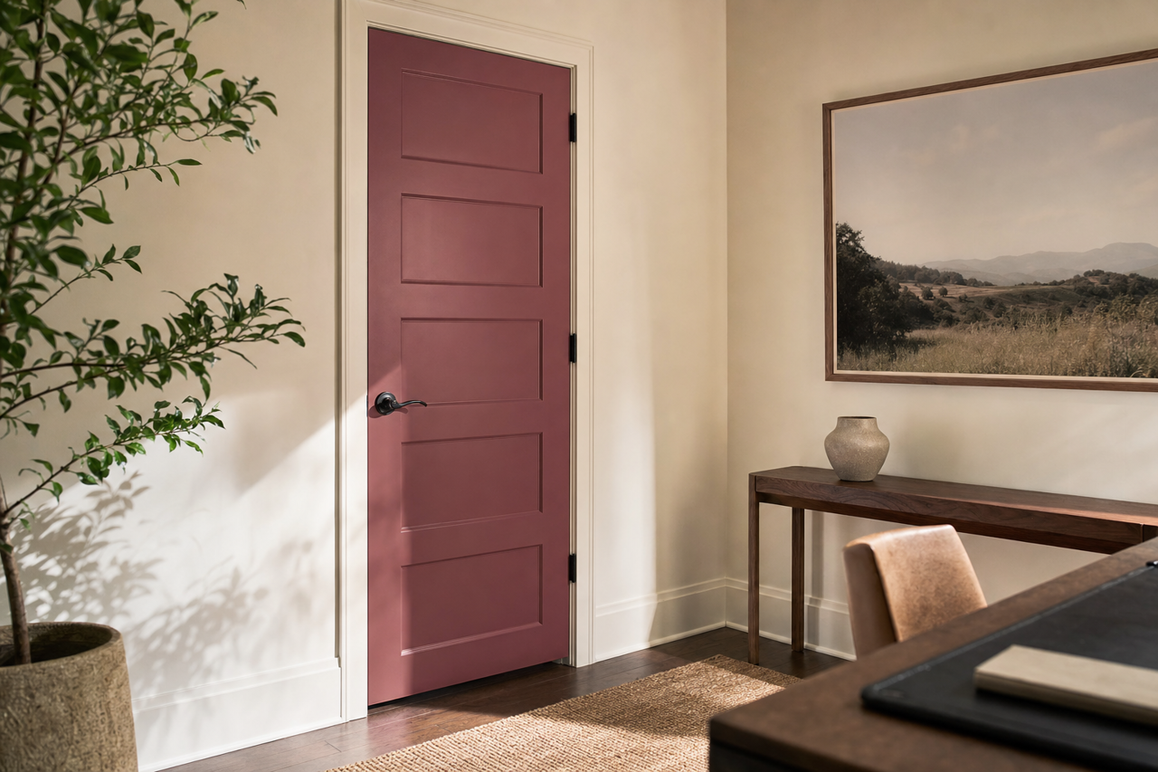 Love by Benjamin Moore on interior-doors