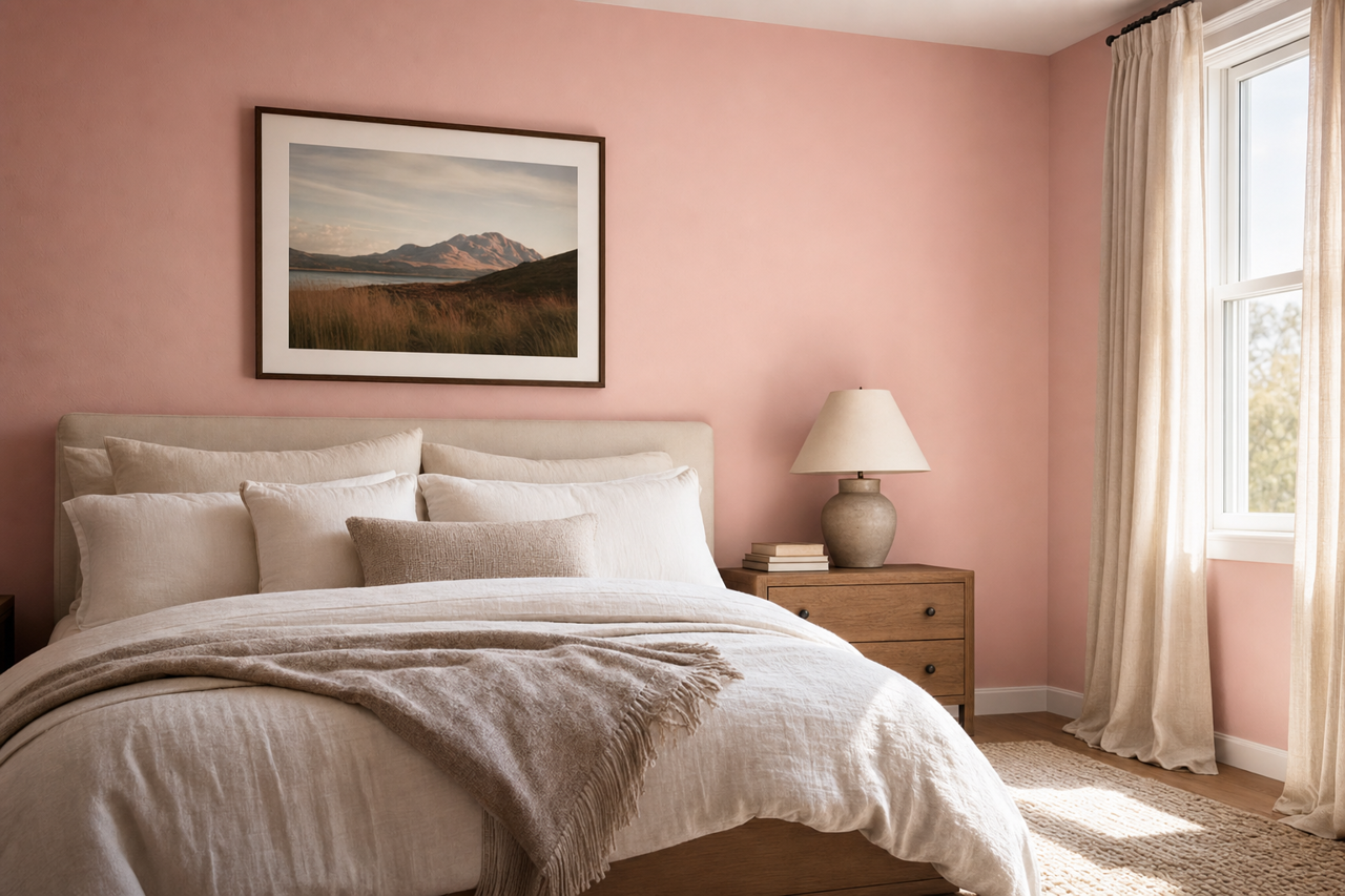 Petunia Pink by Benjamin Moore on interiors