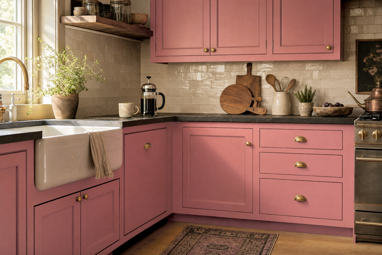 Palermo by Benjamin Moore on cabinets