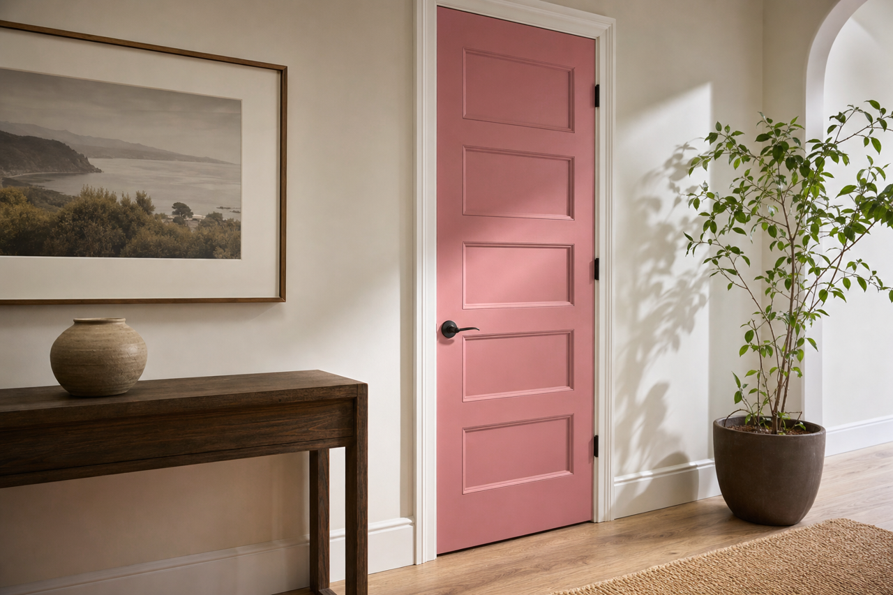 Toasted Mauve by Benjamin Moore on interior-doors