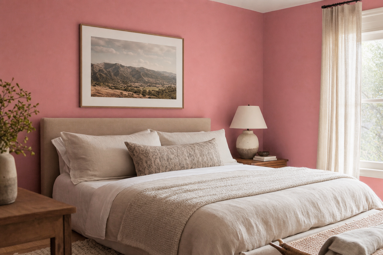 Toasted Mauve by Benjamin Moore on interiors