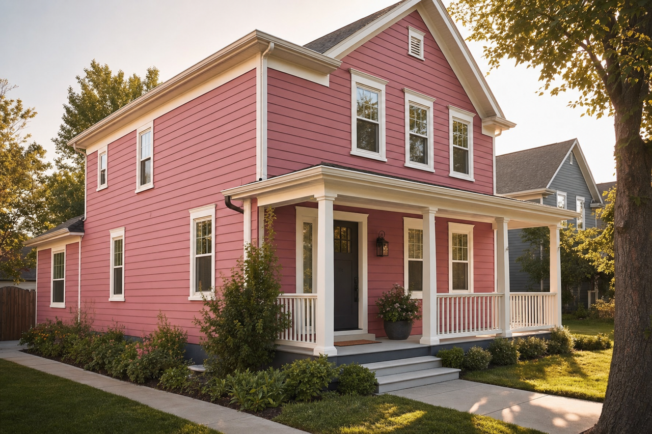 Burgundy by Benjamin Moore on exterior
