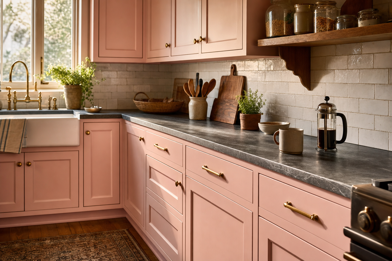 Tippy Toes by Benjamin Moore on cabinets