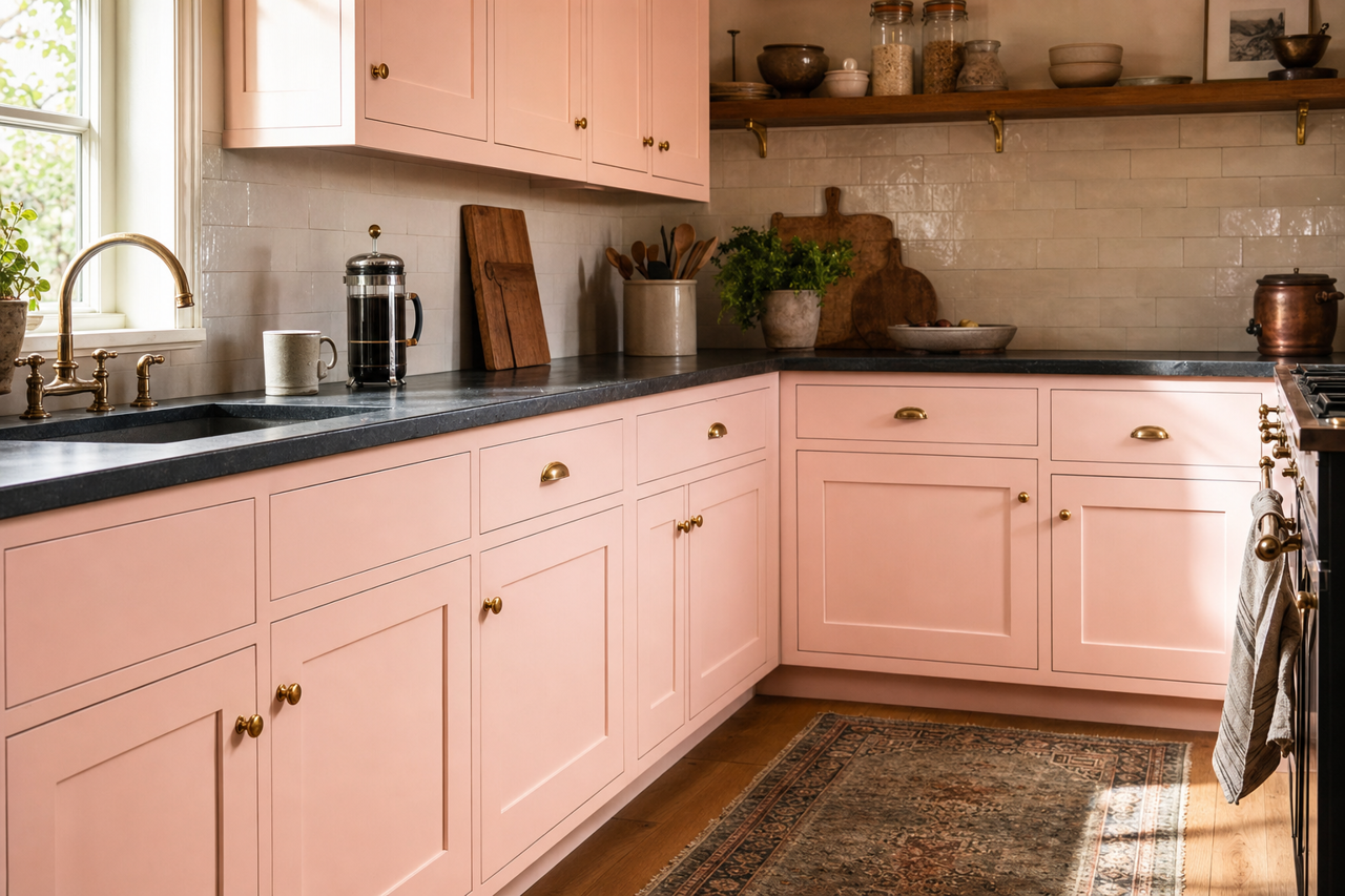 Marry Me by Benjamin Moore on cabinets