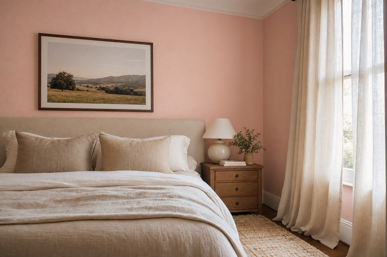 Fantasy Pink by Benjamin Moore on interiors