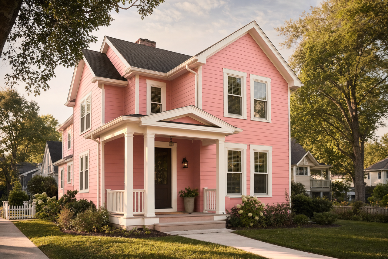 Venetian Rose by Benjamin Moore on exterior