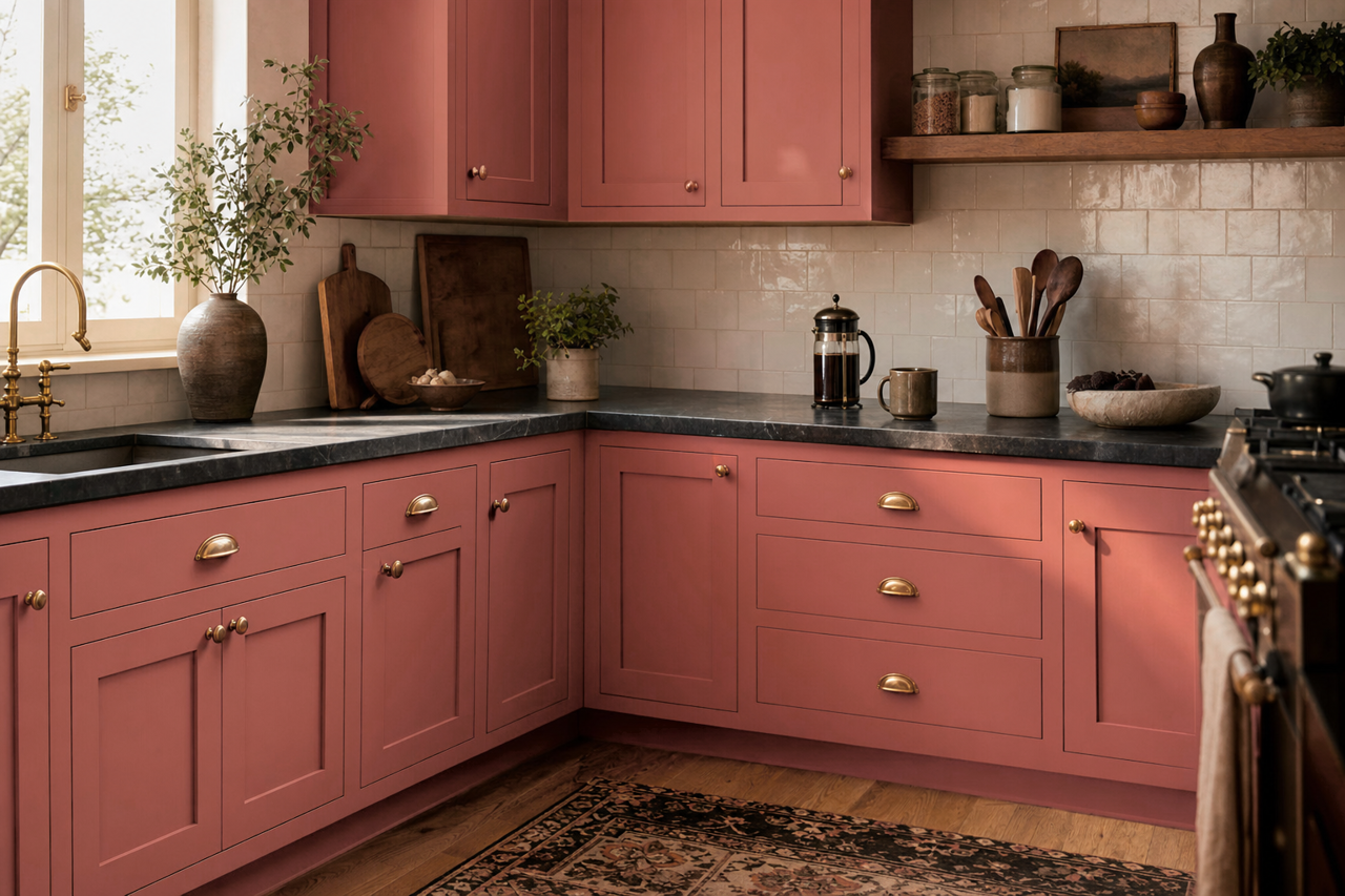 Potters Wheel by Benjamin Moore on cabinets