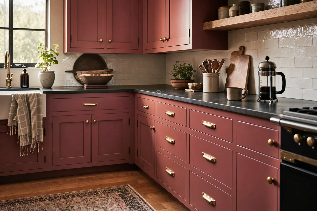 Apache by Benjamin Moore on cabinets