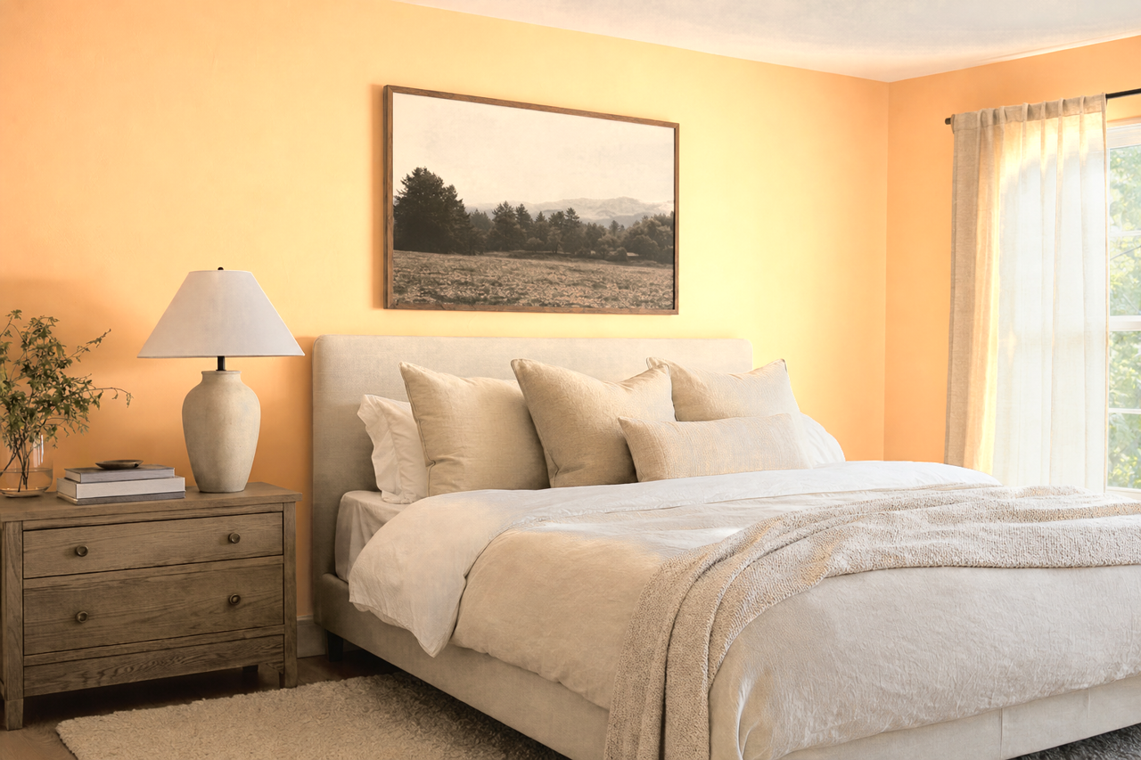 Peach Jam by Benjamin Moore on interiors