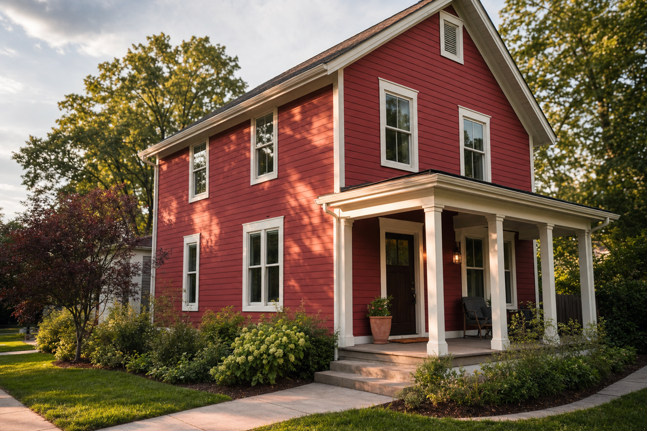 Spanish Red by Benjamin Moore on exterior