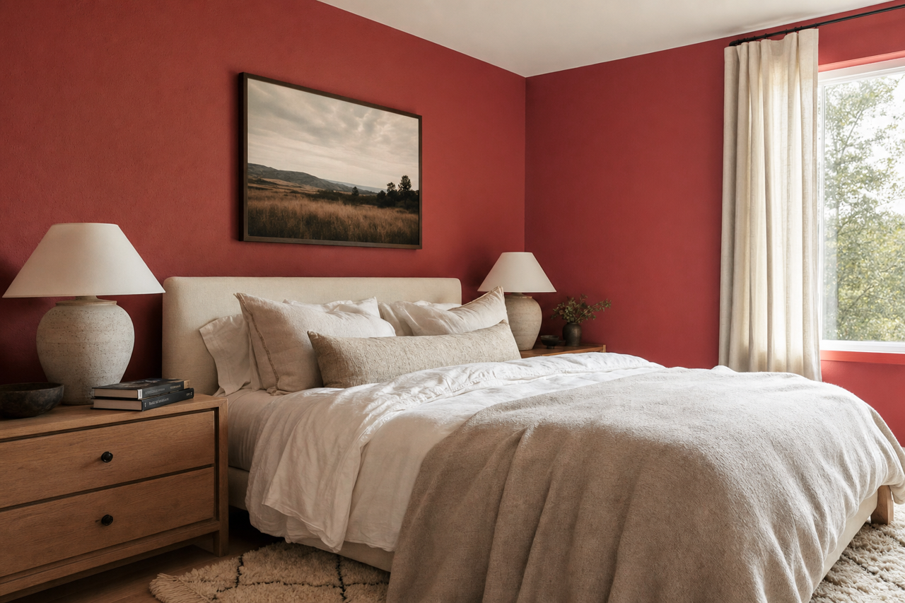 Spanish Red by Benjamin Moore on interiors