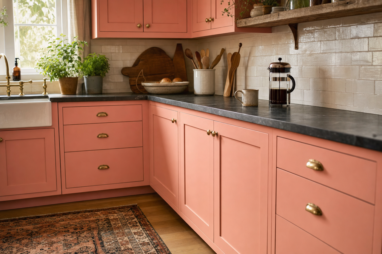 Smashing by Benjamin Moore on cabinets