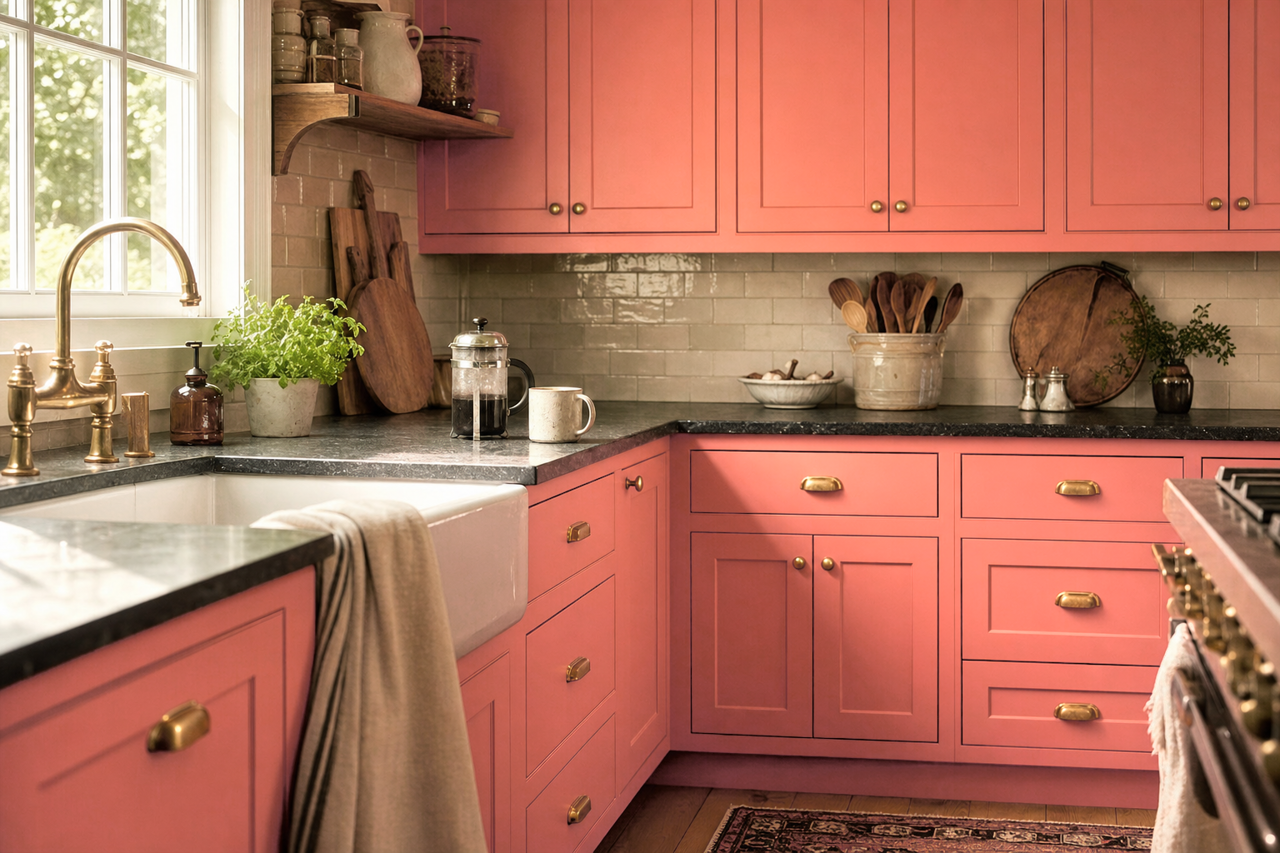 All-a-Blaze by Benjamin Moore on cabinets