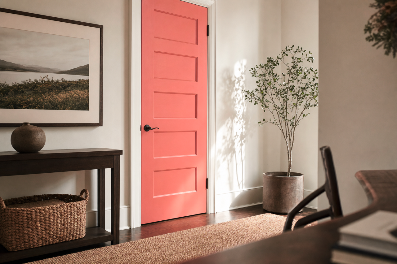 All-a-Blaze by Benjamin Moore on interior-doors