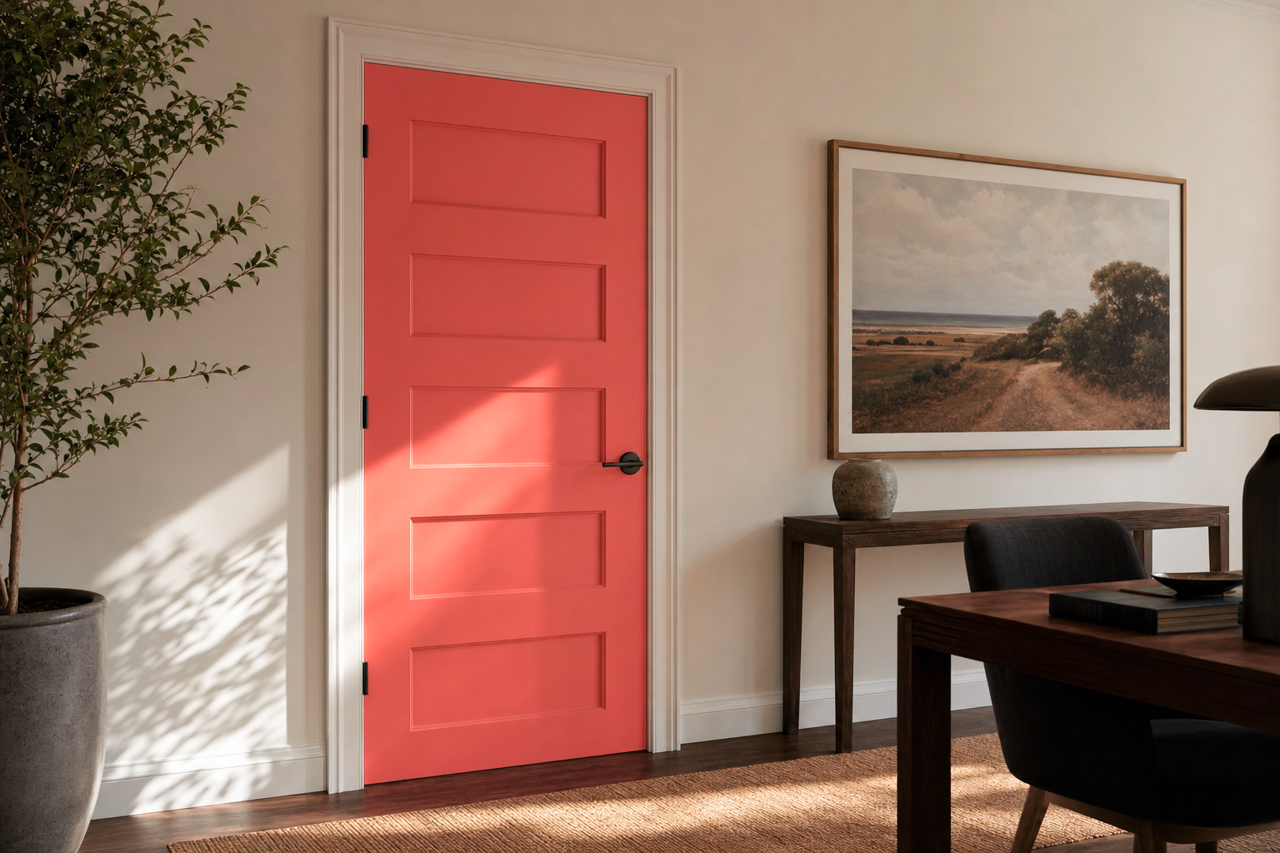 Bird of Paradise by Benjamin Moore on interior-doors