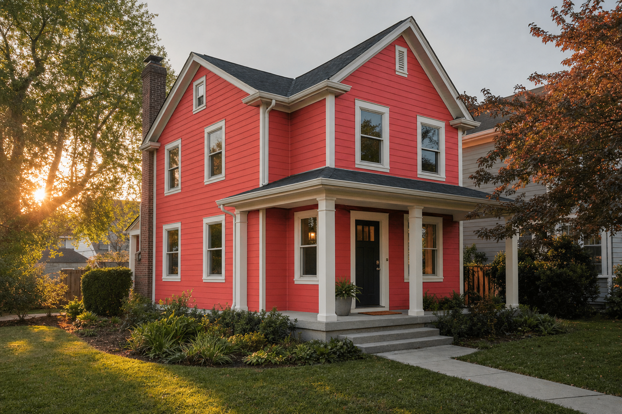 Geranium by Benjamin Moore on exterior