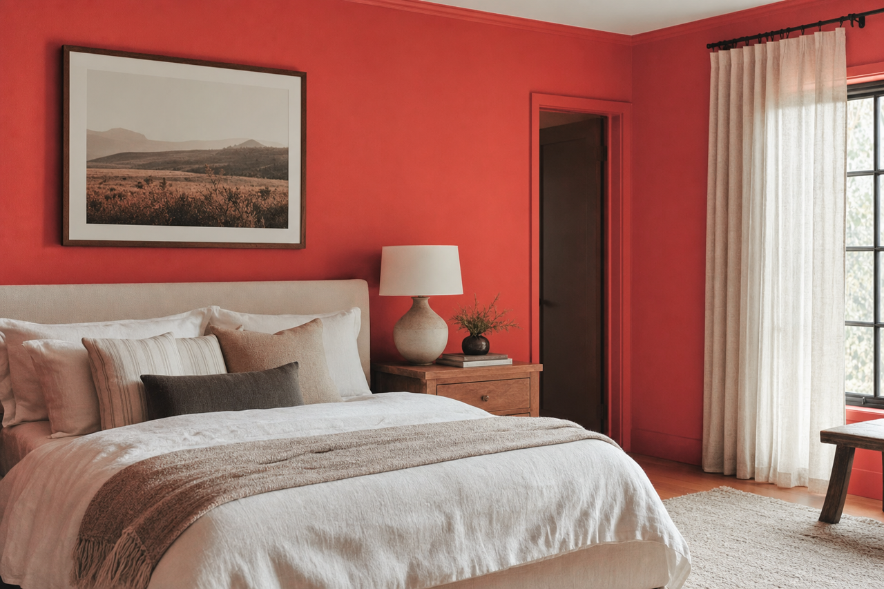 Geranium by Benjamin Moore on interiors