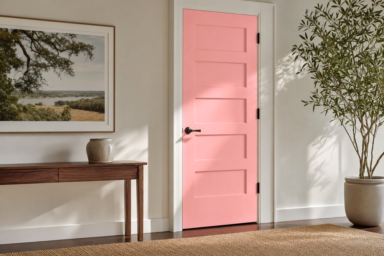 Confetti by Benjamin Moore on interior-doors