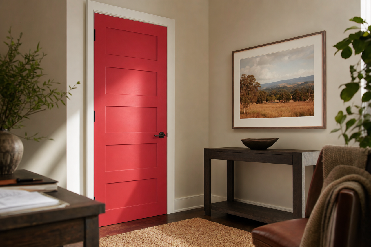 Poppy by Benjamin Moore on interior-doors