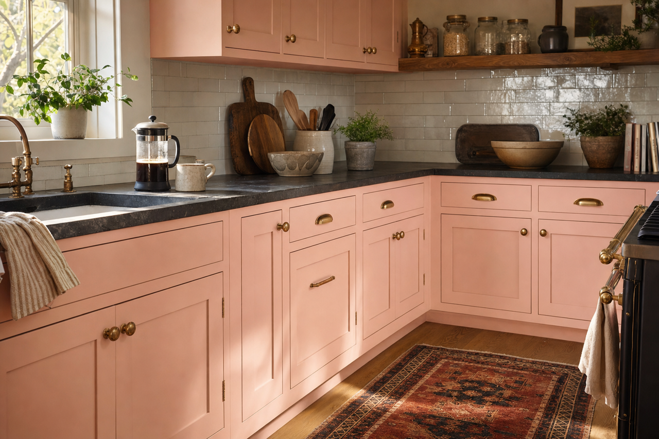 Yours by Benjamin Moore on cabinets