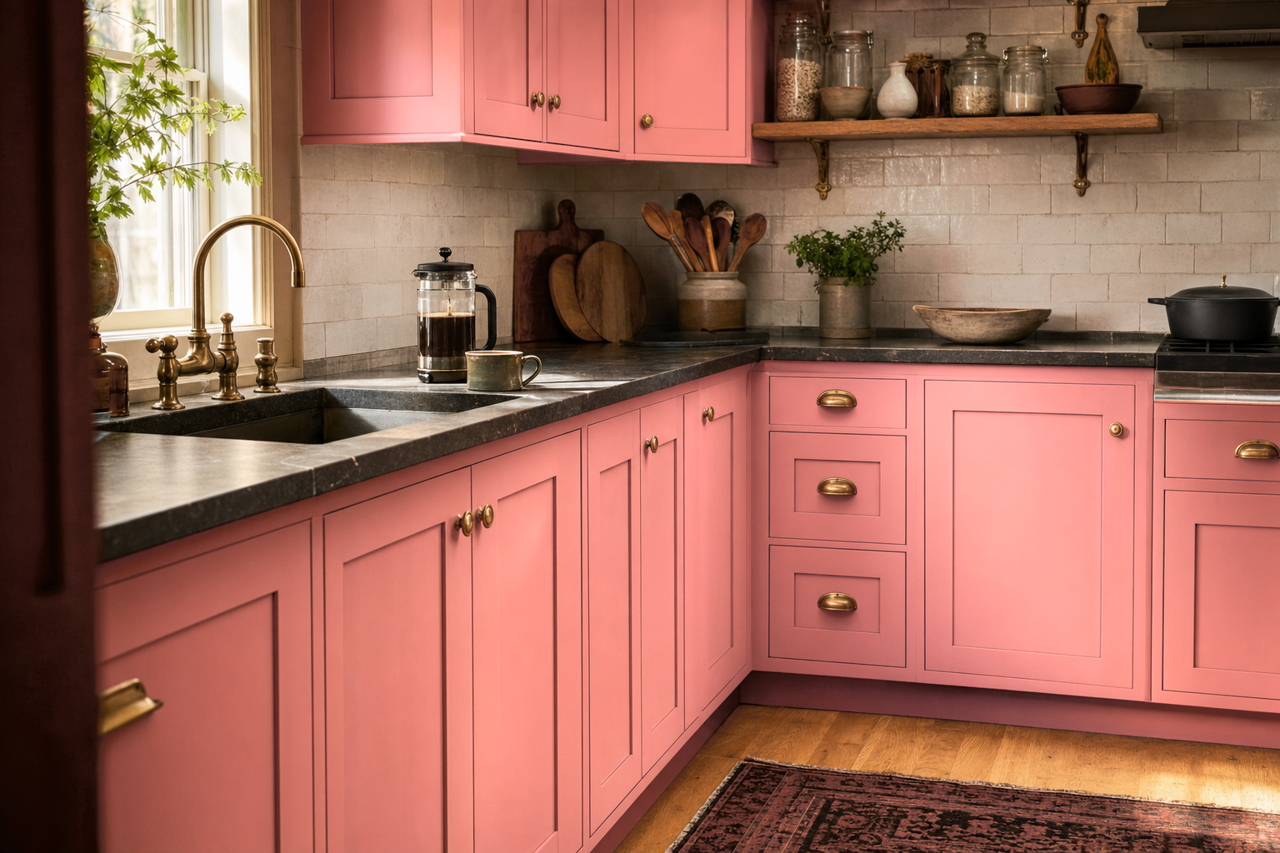 Heartbeat by Benjamin Moore on cabinets