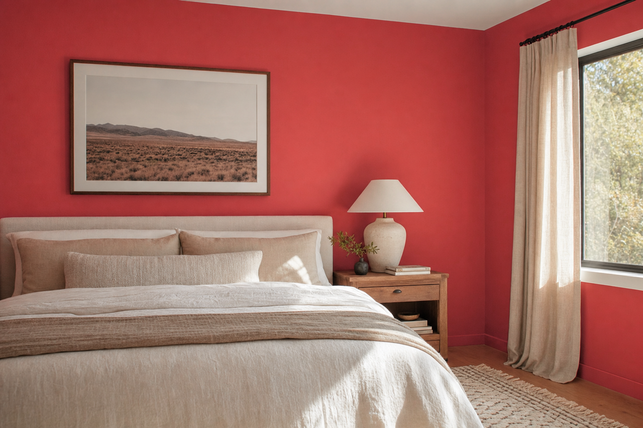 Holly Berry by Benjamin Moore on interiors