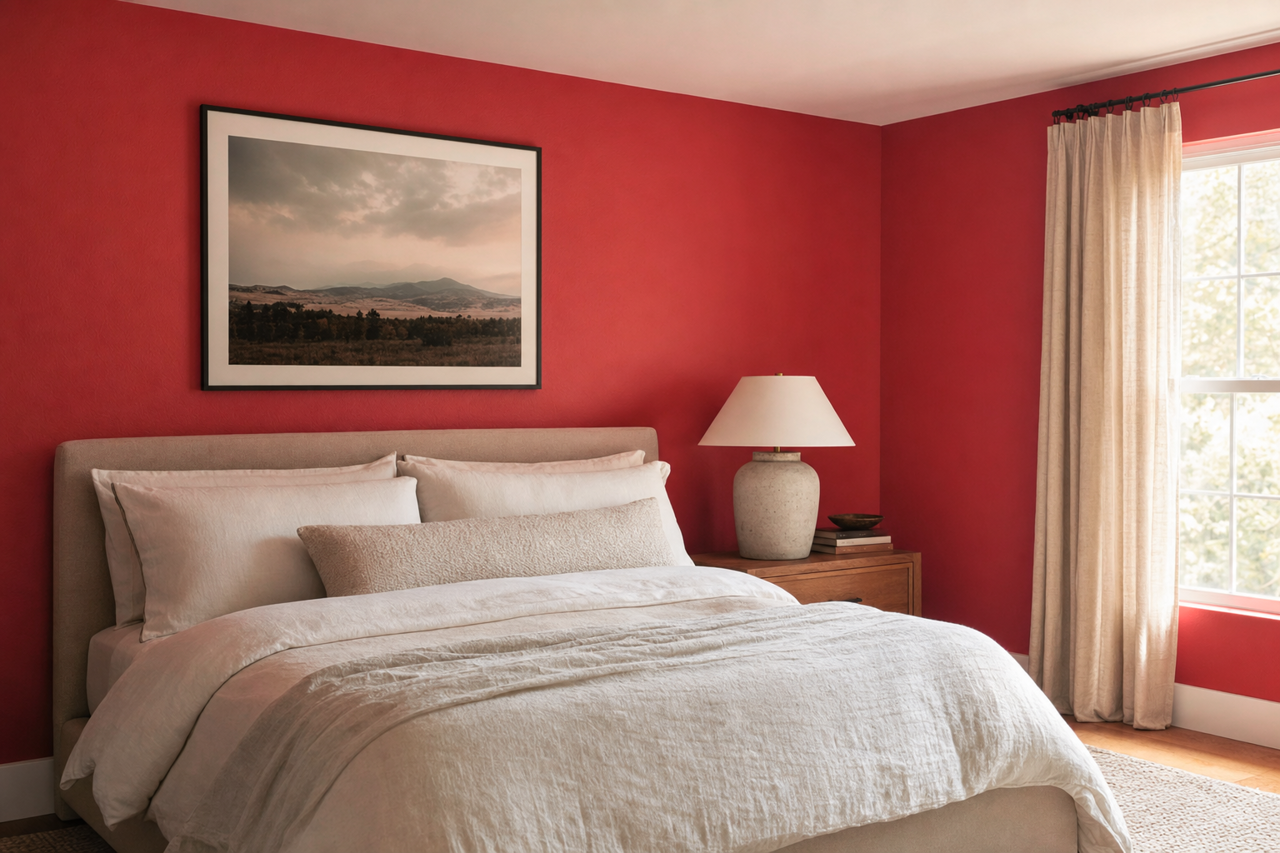 Ladybug Red by Benjamin Moore on interiors
