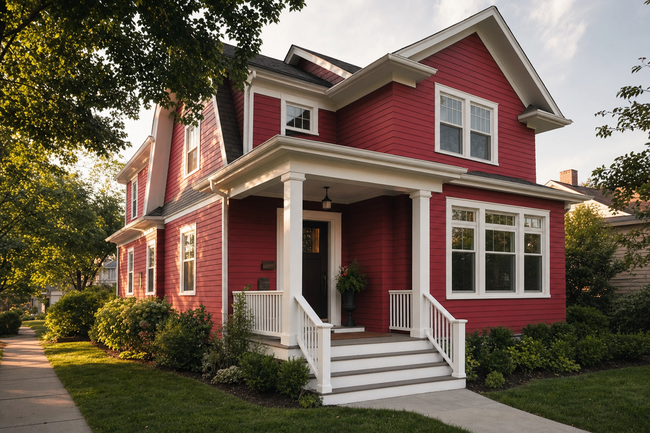 Currant by Benjamin Moore on exterior